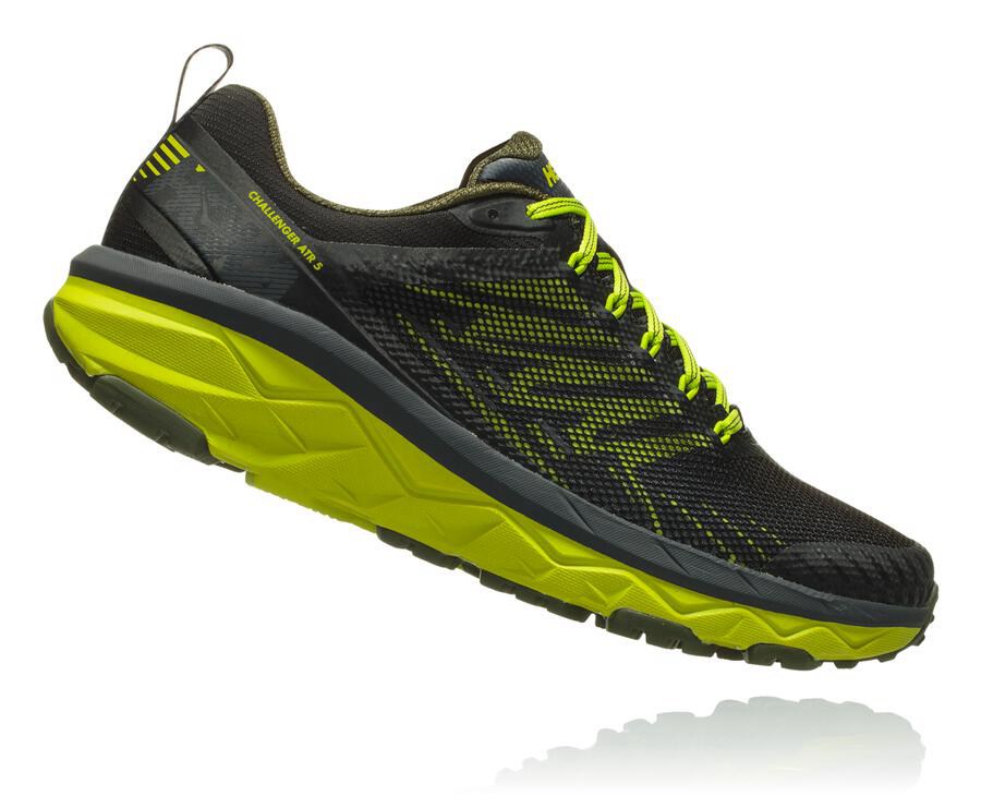 Zapatillas Trail Hoka One One Hombre - Challenger Atr 5 - Negras/Verde - KRV096453